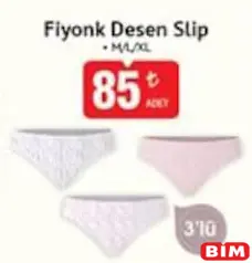 FİYONK DESEN SLİP KÜLOT 3'LÜ